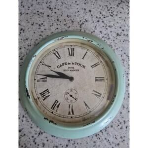Cafe De La Tour Mint 12" Wall Clock Battery